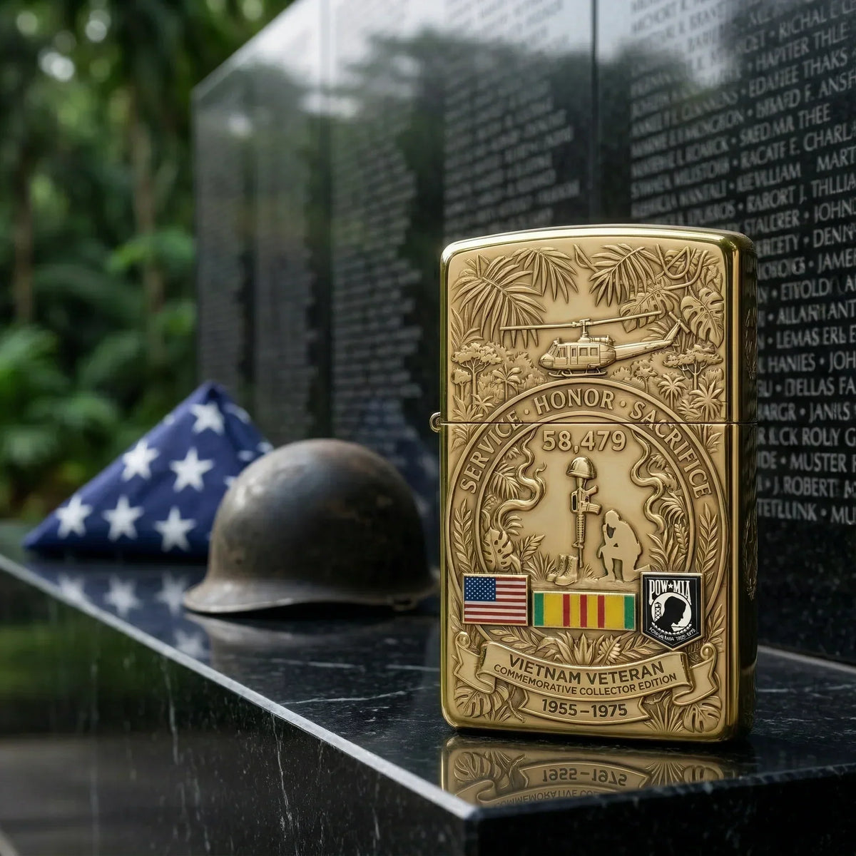 PatriotFire – Encendedor de edición limitada Homenaje a los Veteranos de Vietnam