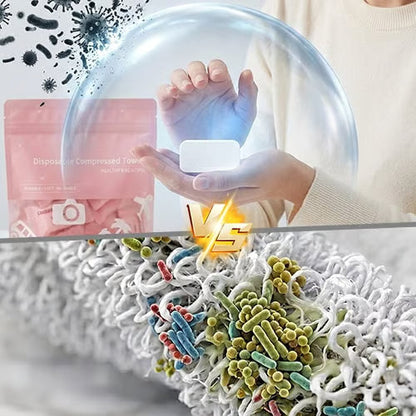 AirTowel – Set aus komprimierten Einweg-Reisehandtüchern