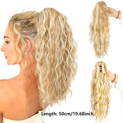 SilkiPony – Extensión de Cola de Caballo de Cabello Natural