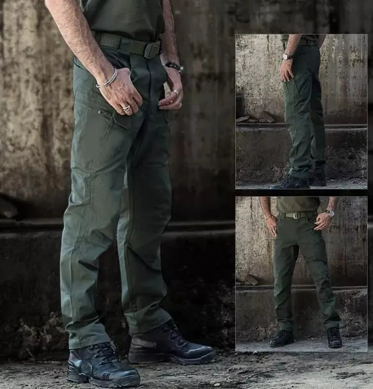 Unisex - Pantalones de trabajo de tejido antidesgarro impermeable
