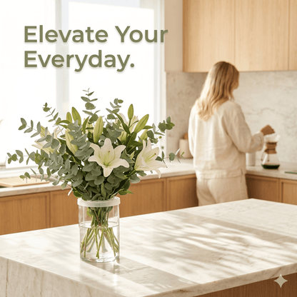 BloomGrid – Wiederverwendbares Silikon-Gitter für Blumenarrangements