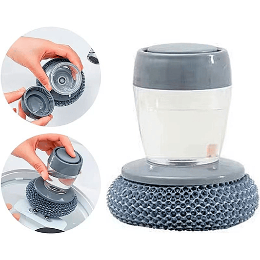 CleanMate – Ergonomischer Küchenschwamm mit integrierter Seifendosierung