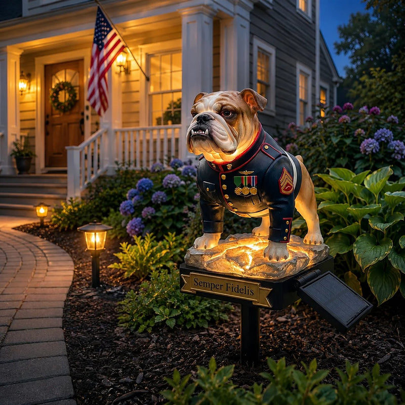 DevilDog – Semper Fidelis Solar-Gartenleuchte
