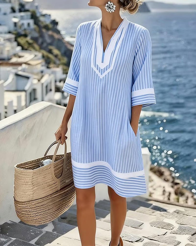 UrbanStripe – Alltagskleid mit Taschen für den Sommer