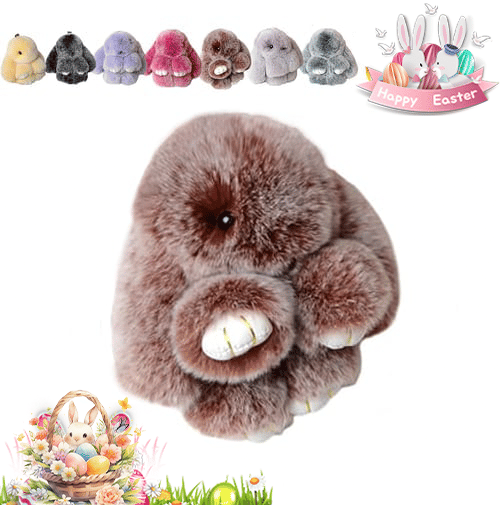 HopCharm – Llavero de peluche con conejito adorable