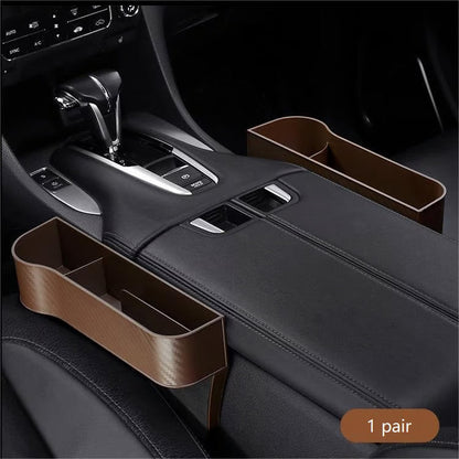 DriveMate – Organizador de Almacenamiento de Cuero Multiparte para Asiento de Coche