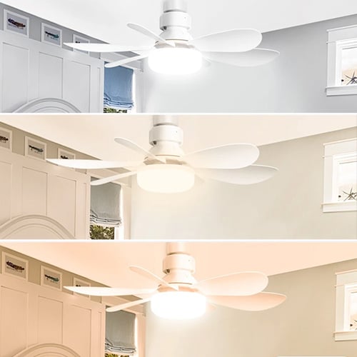 BreezeGlow – Ventilador de Techo de Casquillo con Iluminación LED Ajustable