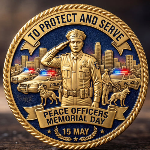 ValorBadge - Moneda conmemorativa de la policía – Blue Lives Remembered
