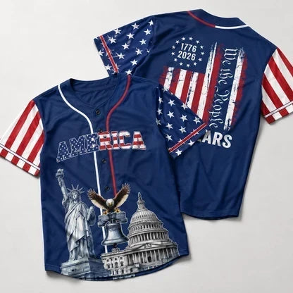 HonorNation – Camiseta de Béisbol Conmemorativa de 250 Años
