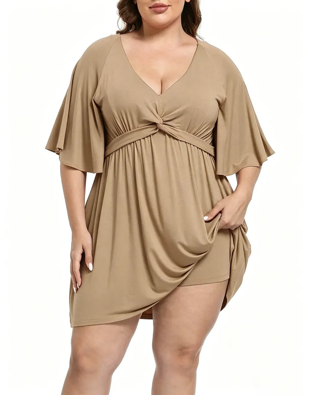 CurvaBelle - Vestido corto de talla grande