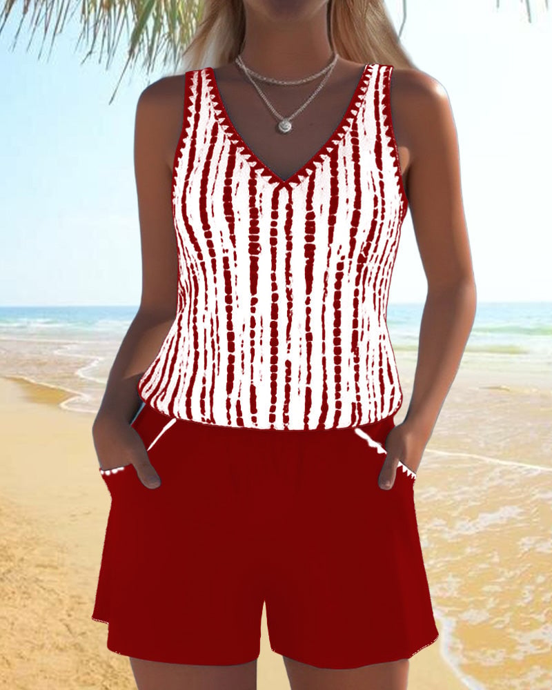 CoastalEase Tankini – Urlaubsschwimmbekleidung