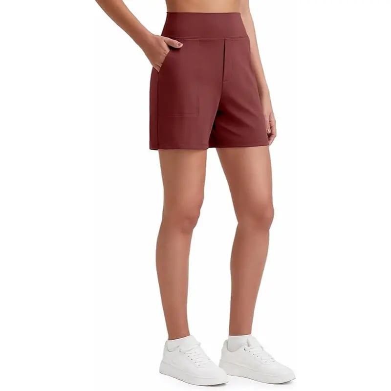 FitAura – Damen-Sportshorts mit hoher Taille