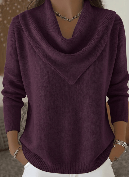 AuraKnit – Dreieck-Ausschnitt-Pullover