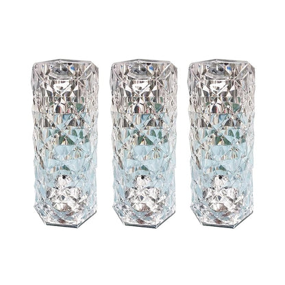 AuraShine – Mehrfarbige Kristall-Diamant-Rosenlampe