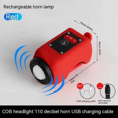 RideSafe – Claxon electrónico para bicicleta con potente foco