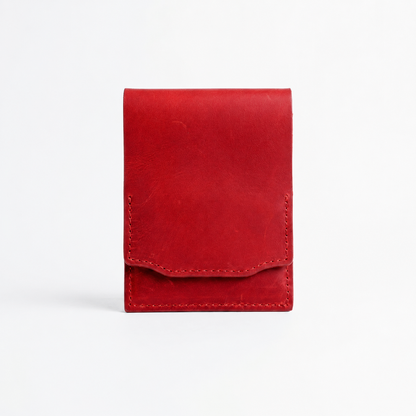 HeritageCraft – Cartera vintage de cuero de plena flor con broche a presión
