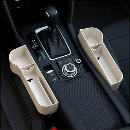 DriveMate – Organizador de Almacenamiento de Cuero Multiparte para Asiento de Coche