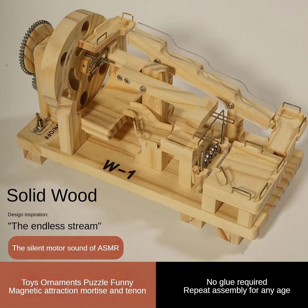 MarbleCraft – Juguete de construcción de bloques de madera con canicas