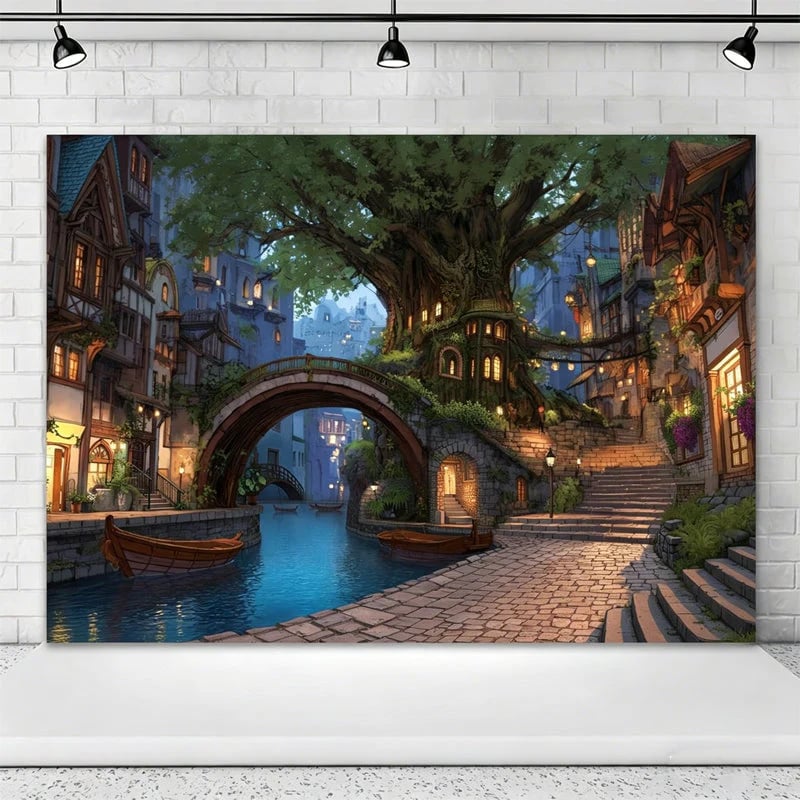 GardenCharm – Fondo de fiesta con celosía Woodland