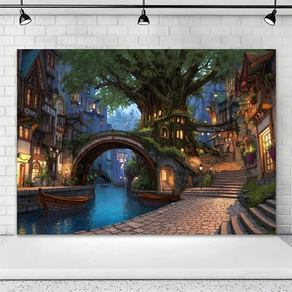 GardenCharm – Fondo de fiesta con celosía Woodland
