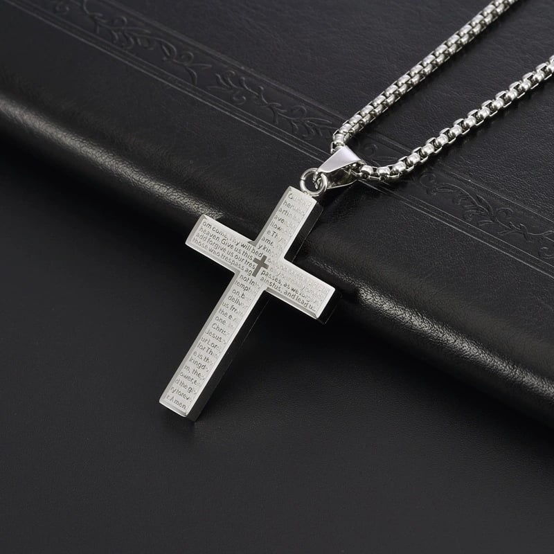 FaithScript – Collar con crucifijo "El Padrenuestro"