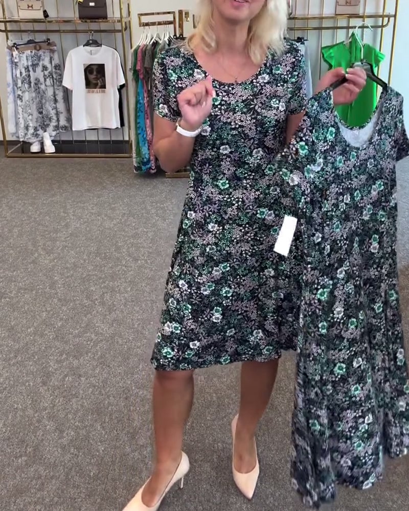 EleganceFit – Bedrucktes Kleid mit schlanker Taille