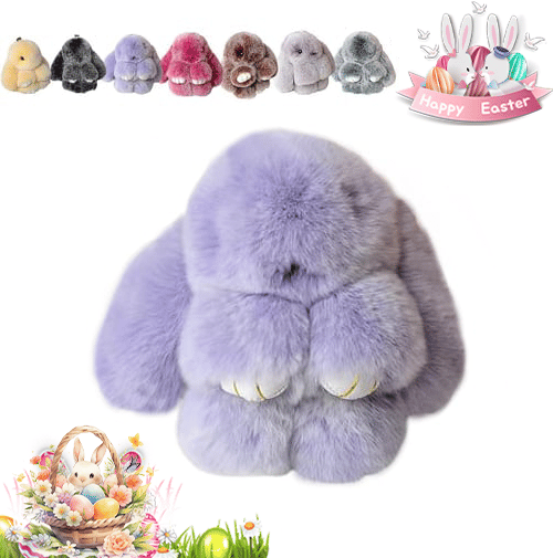 HopCharm – Llavero de peluche con conejito adorable