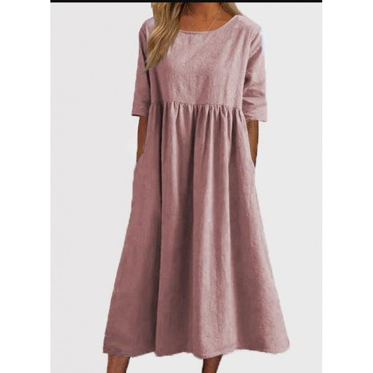 Breeza – Locker geschnittenes Sommerkleid aus Baumwoll-Leinen