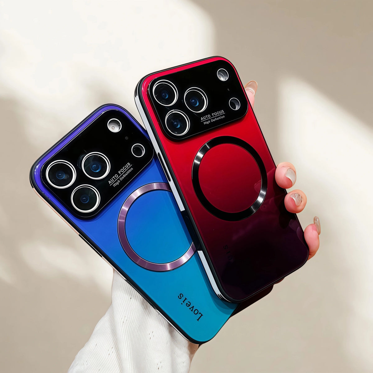 VistaVibe – Funda protectora de cristal con degradado estético