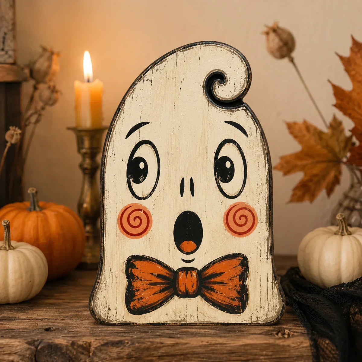 HarvestHeirloom – Colección de figuras de madera vintage de Navidad