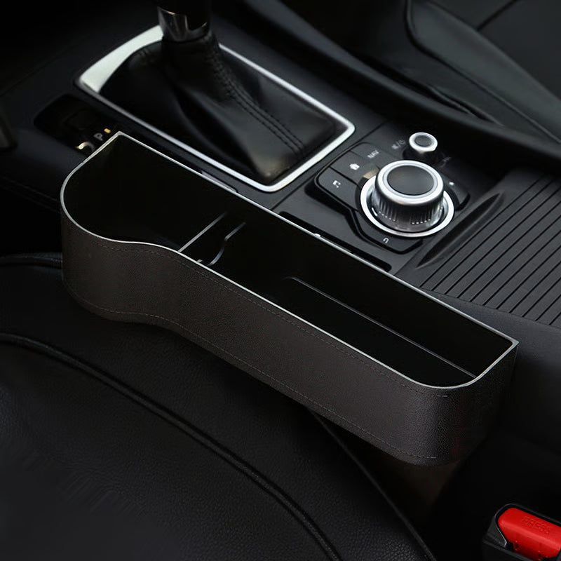DriveMate – Organizador de Almacenamiento de Cuero Multiparte para Asiento de Coche