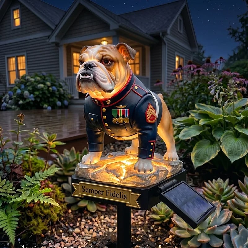 DevilDog – Semper Fidelis Solar-Gartenleuchte