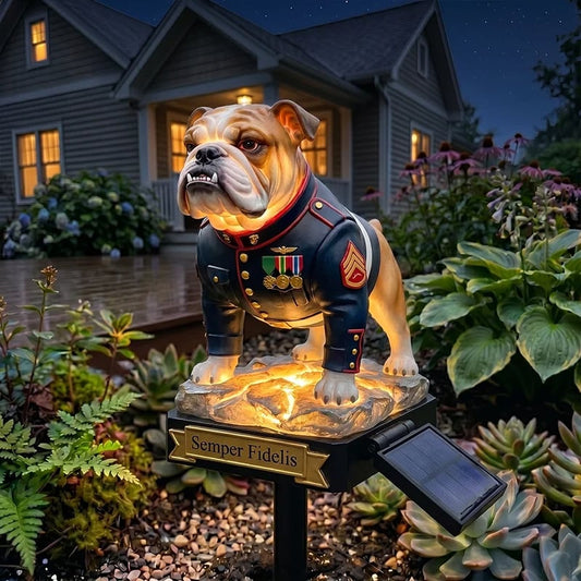 DevilDog – Semper Fidelis Solar-Gartenleuchte