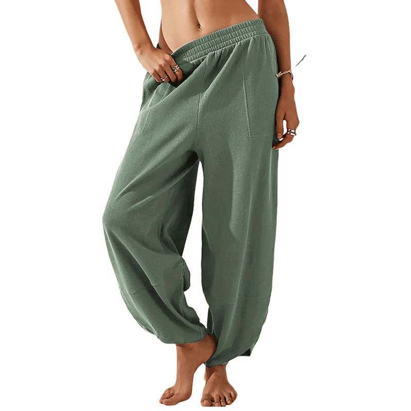 LuxeFlow – Pantalones Harén Palazzo de Pierna Ancha para Mujer