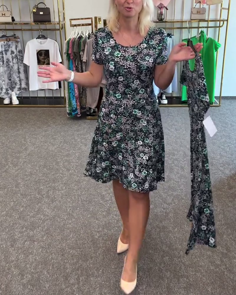 EleganceFit – Bedrucktes Kleid mit schlanker Taille