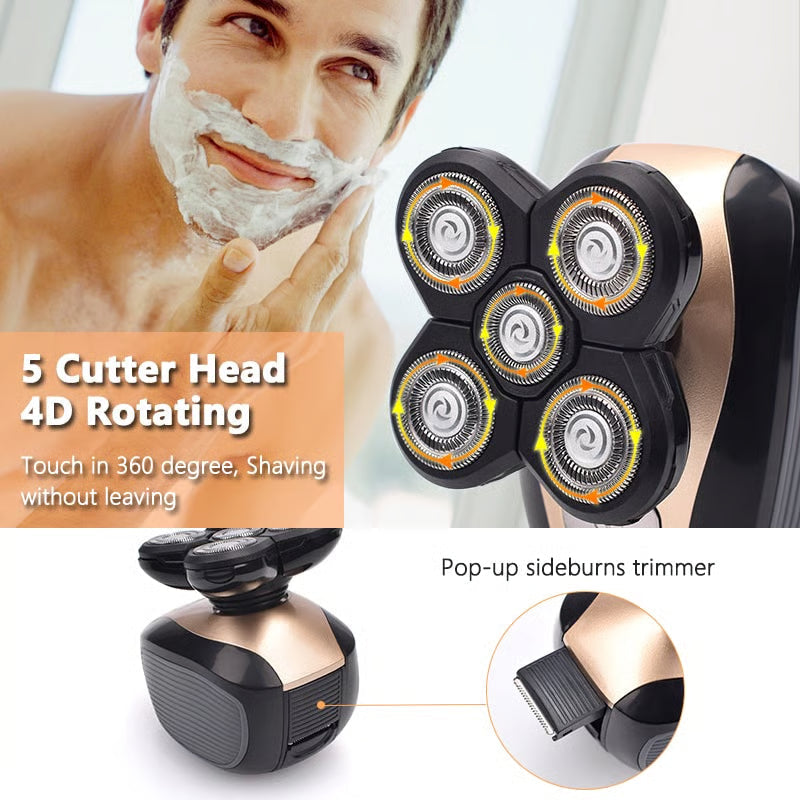 GroomFlex | Kit de afeitadora eléctrica 4D 5 en 1