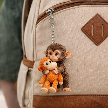 🐵3D viraler Boxaffen-Schlüsselanhänger 💕 – Emotionales Geschenk für Tierliebhaber, Familie, Freunde und geliebte Menschen🎁