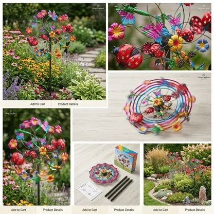 TwinkleBloom – Decoración solar de jardín en forma de flor