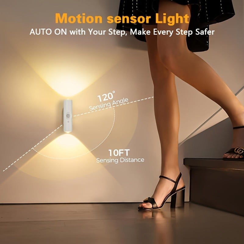 AquaGlow – Luz ambiental LED inteligente recargable con sensor de movimiento