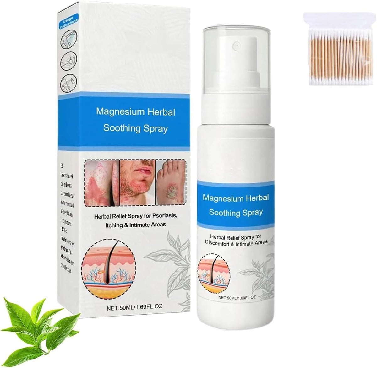 DermaCalm – Pulverizador botánico de magnesio