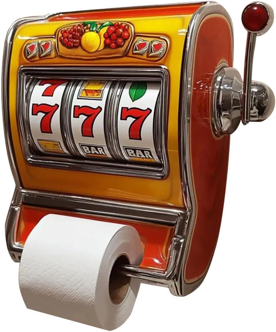 RollJack – Soporte para papel higiénico con máquina tragamonedas