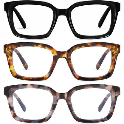 LuxeFocus – Gafas de lectura cuadradas con filtro de luz azul