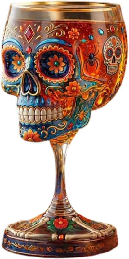 SkullElegance – Copa de cristal decorativa premium