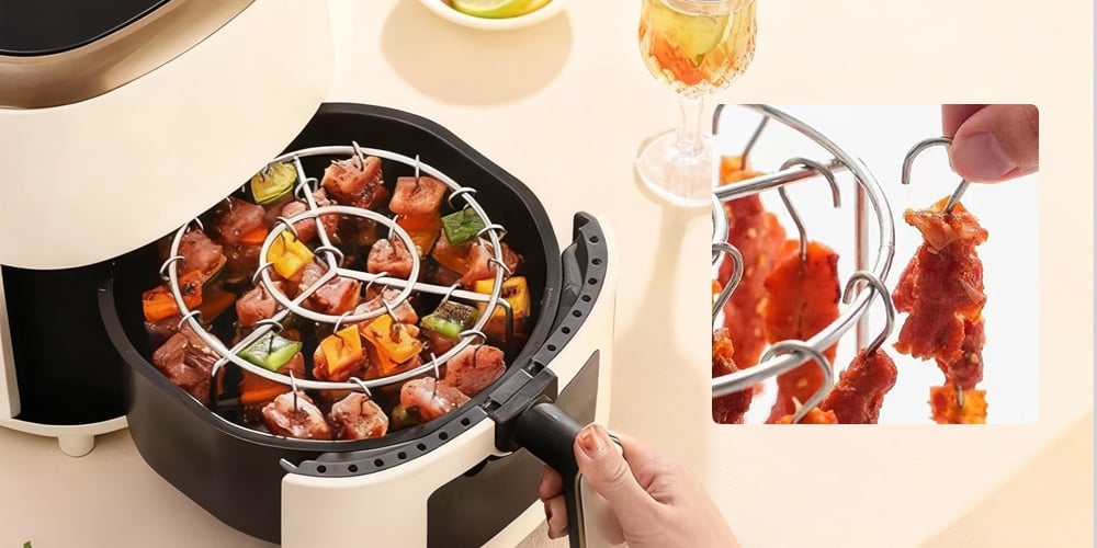 BBQStack Elite – Heißluftfritteusen-Spießständer