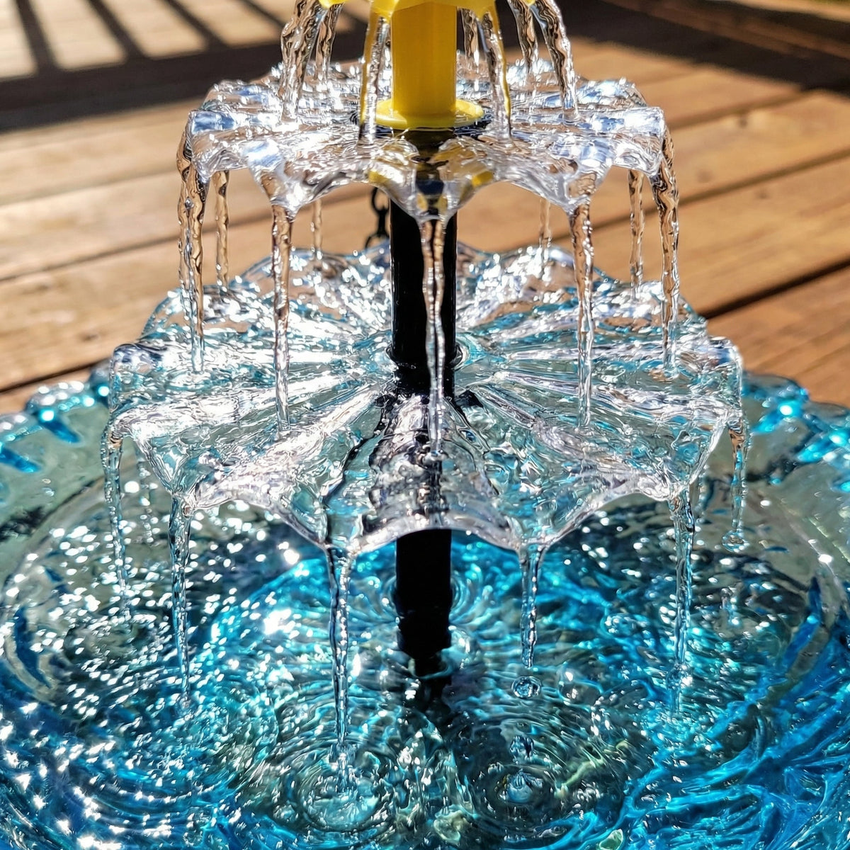 Fuente de baño para pájaros colgante Solar Cascade