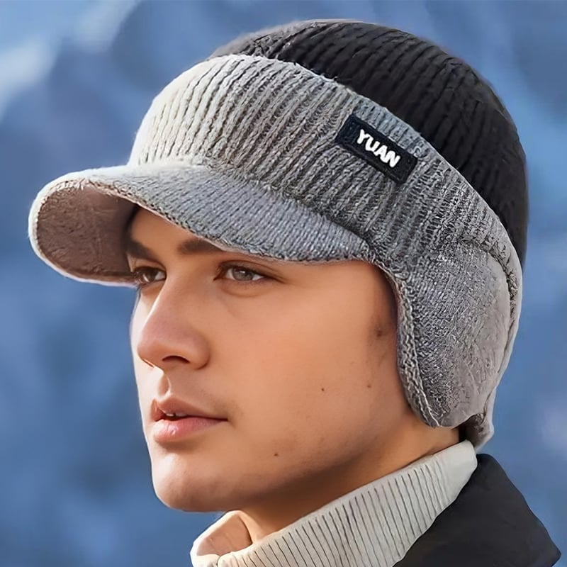 FrostFlex - Gorro de Invierno Cortavientos con Visera de Ajuste Elástico
