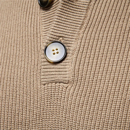 Ashton Button Mockneck Sweater | ALEVITA