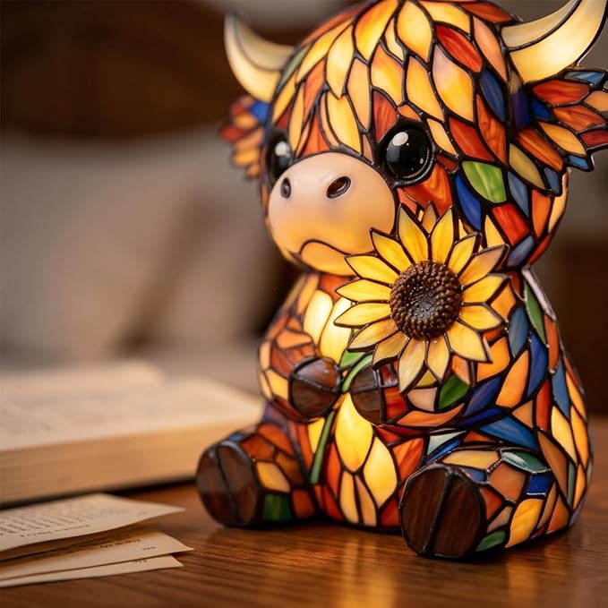 CowzyGlow - Luz nocturna LED de vaca de las Highlands
