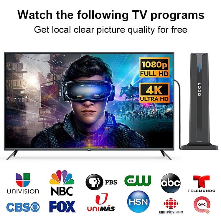 📺 Antena de TV - Antena Digital HD - HDTV interior 1080P 4K (largo alcance) 🎁