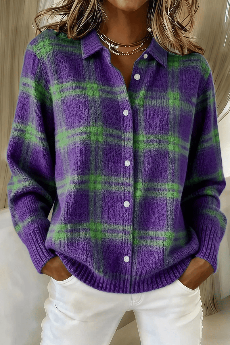 ChicWeave – Cardigan mit Karokragen